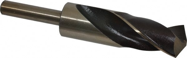 Interstate - 1-5/32" Drill, 118° Point, Cobalt Silver Deming & Reduced Shank Drill Bit - Eagle Tool & Supply