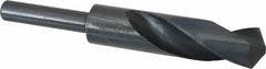 Interstate - 23.75mm Drill, 118° Point, High Speed Steel Silver Deming & Reduced Shank Drill Bit - Oxide Finish, 6" OAL, Straight Shank, 3" Flute Length - Eagle Tool & Supply
