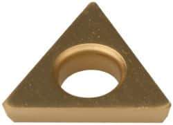 Kennametal - TDHB1.280.750.5 Grade KC730 Carbide Turning Insert - TiN Finish, 60° Triangle, 0.1598" Inscr Circle, 3/64" Thick, 0.0079" Corner Radius - Eagle Tool & Supply