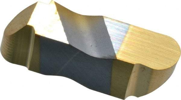 Kennametal - 3094NR Grade KC730, 4.78mm Cutting Width Carbide Grooving Insert - 3.81mm Max Depth of Cut, Right Hand, 2.39mm Corner Radius, TiN Finish - Eagle Tool & Supply