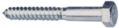 Value Collection - 1/4" Screw, 1-1/4" Length Under Head, Steel, Hex Head Lag Screw - Zinc Plated, Grade 2 - Eagle Tool & Supply
