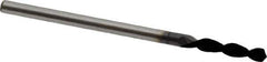 Accupro - #49 130° Parabolic Flute Cobalt Screw Machine Drill Bit - TiAlN Finish, Right Hand Cut, 0.433" Flute Length, 1.417" OAL, Split Point, Straight Shank - Eagle Tool & Supply