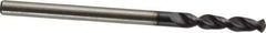 Accupro - #35 130° Parabolic Flute Cobalt Screw Machine Drill Bit - TiAlN Finish, Right Hand Cut, 0.63" Flute Length, 1.811" OAL, Split Point, Straight Shank - Eagle Tool & Supply