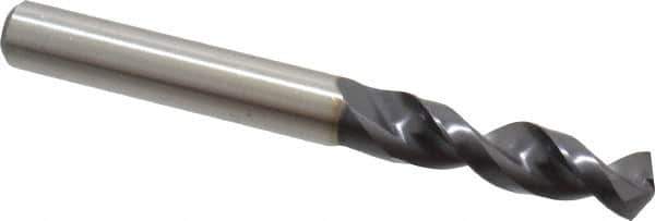 Accupro - 11/32" 130° Parabolic Flute Cobalt Screw Machine Drill Bit - TiAlN Finish, Right Hand Cut, 1.575" Flute Length, 3.307" OAL, Split Point, Straight Shank - Eagle Tool & Supply