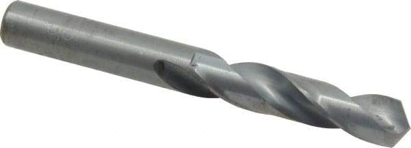 Interstate - 3/8" 118° Spiral Flute High Speed Steel Screw Machine Drill Bit - Oxide Finish, Right Hand Cut, 1-13/16" Flute Length, 3-1/8" OAL, Standard Point, Straight Shank - Eagle Tool & Supply