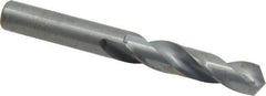 Interstate - 3/8" 118° Spiral Flute High Speed Steel Screw Machine Drill Bit - Oxide Finish, Right Hand Cut, 1-13/16" Flute Length, 3-1/8" OAL, Standard Point, Straight Shank - Eagle Tool & Supply