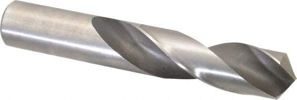 Interstate - 1" 118° Spiral Flute High Speed Steel Screw Machine Drill Bit - Oxide Finish, Right Hand Cut, 4" Flute Length, 6" OAL, Standard Point, Straight Shank - Eagle Tool & Supply