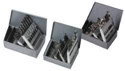 Hertel - 1/16 to 1/2", 135° Point, Oxide Finish, High Speed Steel Screw Machine Length Drill Bit Set - Eagle Tool & Supply