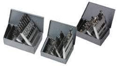 Hertel - 1/16 to 1/2", 135° Point, Oxide Finish, High Speed Steel Screw Machine Length Drill Bit Set - Eagle Tool & Supply