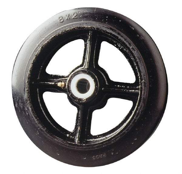 Fairbanks - 12 Inch Diameter x 2-1/2 Inch Wide, Rubber Caster Wheel - 1,700 Lb. Capacity, 2-3/4 Inch Hub Length, 7/8 Inch Axle Diameter, Roller Bearing - Eagle Tool & Supply