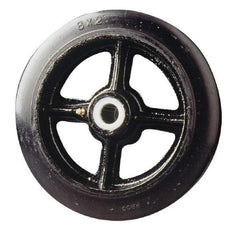 Fairbanks - 12 Inch Diameter x 2-1/2 Inch Wide, Rubber Caster Wheel - 1,700 Lb. Capacity, 2-3/4 Inch Hub Length, 7/8 Inch Axle Diameter, Roller Bearing - Eagle Tool & Supply