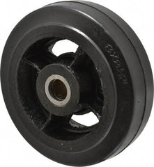 Fairbanks - 8 Inch Diameter x 2-1/2 Inch Wide, Rubber Caster Wheel - 1,300 Lb. Capacity, 2-3/4 Inch Hub Length, 1 Inch Axle Diameter, Roller Bearing - Eagle Tool & Supply