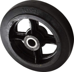 Fairbanks - 10 Inch Diameter x 2-1/2 Inch Wide, Rubber Caster Wheel - 1,500 Lb. Capacity, 2-3/4 Inch Hub Length, 1-1/8 Inch Axle Diameter, Roller Bearing - Eagle Tool & Supply