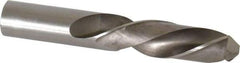 Interstate - 1" 118° Spiral Flute High Speed Steel Screw Machine Drill Bit - Bright Finish, Left Hand Cut, 4" Flute Length, 6" OAL, Standard Point, Straight Shank - Eagle Tool & Supply