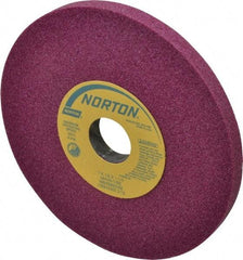 Norton - 7" Diam x 1-1/4" Hole x 1/2" Thick, I Hardness, 46 Grit Surface Grinding Wheel - Aluminum Oxide, Type 1, Coarse Grade, 3,600 Max RPM, Vitrified Bond, No Recess - Eagle Tool & Supply