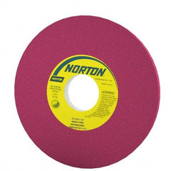 Norton - 7" Diam x 1-1/4" Hole x 1/2" Thick, J Hardness, 46 Grit Surface Grinding Wheel - Aluminum Oxide, Type 1, Coarse Grade, 3,600 Max RPM, Vitrified Bond, No Recess - Eagle Tool & Supply