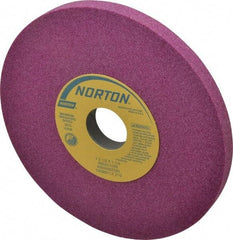 Norton - 7" Diam x 1-1/4" Hole x 1/2" Thick, I Hardness, 60 Grit Surface Grinding Wheel - Aluminum Oxide, Type 1, Medium Grade, 3,600 Max RPM, Vitrified Bond, No Recess - Eagle Tool & Supply