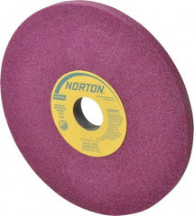 Norton - 8" Diam x 1-1/4" Hole x 1/2" Thick, J Hardness, 46 Grit Surface Grinding Wheel - Aluminum Oxide, Type 1, Coarse Grade, 3,600 Max RPM, Vitrified Bond, No Recess - Eagle Tool & Supply
