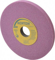 Norton - 7" Diam x 1-1/4" Hole x 1/2" Thick, I Hardness, 46 Grit Surface Grinding Wheel - Aluminum Oxide, Type 1, Coarse Grade, 3,600 Max RPM, Vitrified Bond, No Recess - Eagle Tool & Supply
