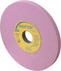 Norton - 7" Diam x 1-1/4" Hole x 1/2" Thick, I Hardness, 60 Grit Surface Grinding Wheel - Aluminum Oxide, Type 1, Medium Grade, 3,600 Max RPM, Vitrified Bond, No Recess - Eagle Tool & Supply
