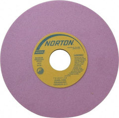 Norton - 7" Diam x 1-1/4" Hole x 1/2" Thick, J Hardness, 60 Grit Surface Grinding Wheel - Aluminum Oxide, Type 1, Medium Grade, 3,600 Max RPM, Vitrified Bond, No Recess - Eagle Tool & Supply