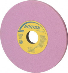 Norton - 7" Diam x 1-1/4" Hole x 1/2" Thick, K Hardness, 60 Grit Surface Grinding Wheel - Aluminum Oxide, Type 1, Medium Grade, 3,600 Max RPM, Vitrified Bond, No Recess - Eagle Tool & Supply