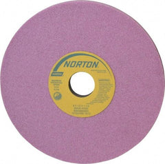 Norton - 8" Diam x 1-1/4" Hole x 1/2" Thick, H Hardness, 46 Grit Surface Grinding Wheel - Aluminum Oxide, Type 1, Coarse Grade, 3,105 Max RPM, Vitrified Bond, No Recess - Eagle Tool & Supply