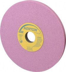 Norton - 8" Diam x 1-1/4" Hole x 1/2" Thick, I Hardness, 46 Grit Surface Grinding Wheel - Aluminum Oxide, Type 1, Coarse Grade, 3,105 Max RPM, Vitrified Bond, No Recess - Eagle Tool & Supply