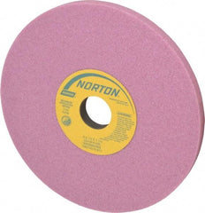 Norton - 8" Diam x 1-1/4" Hole x 1/2" Thick, K Hardness, 46 Grit Surface Grinding Wheel - Aluminum Oxide, Type 1, Coarse Grade, 3,105 Max RPM, Vitrified Bond, No Recess - Eagle Tool & Supply