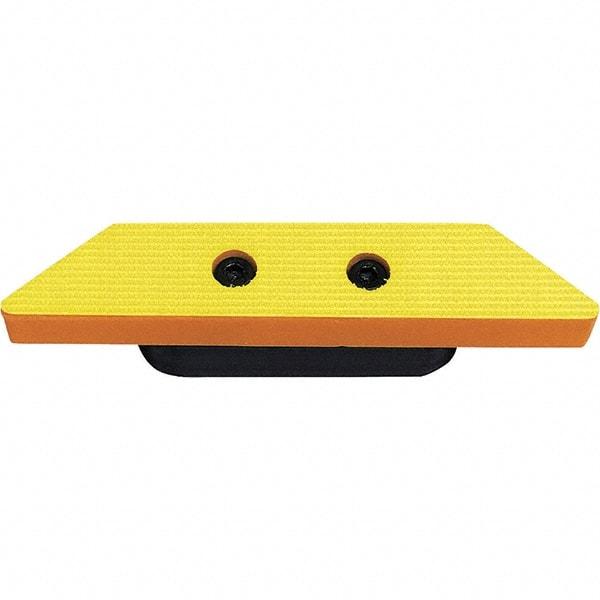 Dynabrade - 4 x 3/4" Raised Panel Hook Face Backing Pad - Dynafine Compatible, Hook & Loop Attachment, Nonvacuum Pad, 3/8" Thick, Soft Density, Short Nap - Eagle Tool & Supply