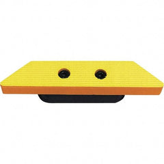 Dynabrade - 4 x 3/4" Raised Panel Hook Face Backing Pad - Dynafine Compatible, Hook & Loop Attachment, Nonvacuum Pad, 3/8" Thick, Soft Density, Short Nap - Eagle Tool & Supply