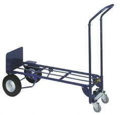 Wesco Industrial Products - 600 Lb Capacity 53" OAH Hand Truck - Swept Back Handle, Steel, Semi-Pneumatic Wheels - Eagle Tool & Supply