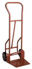 Wesco Industrial Products - 900 Lb Capacity 53" OAH Hand Truck - Swept Back Handle, Steel, Mold-On Rubber Wheels - Eagle Tool & Supply