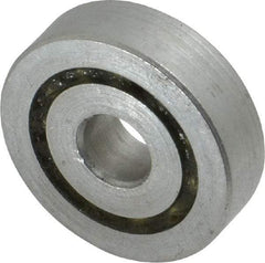 Value Collection - 1/4" Bore Diam, 7/8" OD, Open Unground Full Complement Radial Ball Bearing - 1/4" Wide, 1 Row, Round Bore, 397 Lb Dynamic Capacity - Eagle Tool & Supply