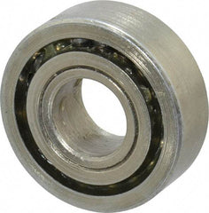Value Collection - 3/8" Bore Diam, 15/16" OD, Open Unground Full Complement Radial Ball Bearing - 5/16" Wide, 1 Row, Round Bore, 371 Lb Dynamic Capacity - Eagle Tool & Supply
