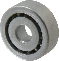 Value Collection - 5/16" Bore Diam, 1-1/16" OD, Open Unground Full Complement Radial Ball Bearing - 3/8" Wide, 1 Row, Round Bore, 484 Lb Dynamic Capacity - Eagle Tool & Supply