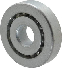 Value Collection - 3/8" Bore Diam, 1-9/32" OD, Open Unground Full Complement Radial Ball Bearing - 5/16" Wide, 1 Row, Round Bore, 533 Lb Dynamic Capacity - Eagle Tool & Supply
