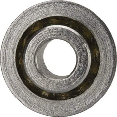 Value Collection - 1/4" Bore Diam, 11/16" OD, Open Unground Full Complement Radial Ball Bearing - With Flange, 1 Row, Round Bore, 287 Lb Dynamic Capacity - Eagle Tool & Supply