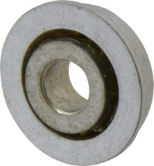 Value Collection - 5/16" Bore Diam, 7/8" OD, Open Unground Full Complement Radial Ball Bearing - With Flange, 1 Row, Round Bore, 341 Lb Dynamic Capacity - Eagle Tool & Supply