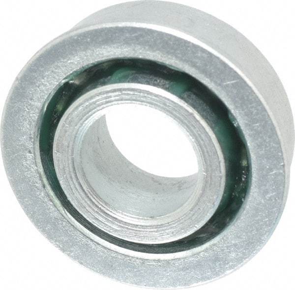 Value Collection - 1/2" Bore Diam, 1-1/8" OD, Open Unground Full Complement Radial Ball Bearing - With Flange, 1 Row, Round Bore, 533 Lb Dynamic Capacity - Eagle Tool & Supply