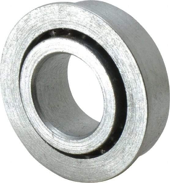 Value Collection - 5/8" Bore Diam, 1-1/4" OD, Open Unground Full Complement Radial Ball Bearing - With Flange, 1 Row, Round Bore, 594 Lb Dynamic Capacity - Eagle Tool & Supply