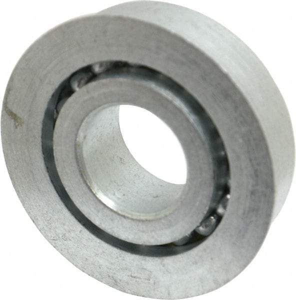 Value Collection - 5/8" Bore Diam, 1-1/2" OD, Open Unground Full Complement Radial Ball Bearing - With Flange, 1 Row, Round Bore, 769 Lb Dynamic Capacity - Eagle Tool & Supply