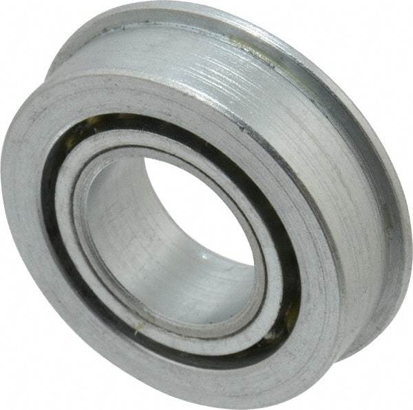 Value Collection - 3/4" Bore Diam, 1-9/16" OD, Open Unground Full Complement Radial Ball Bearing - With Flange, 1 Row, Round Bore, 798 Lb Dynamic Capacity - Eagle Tool & Supply
