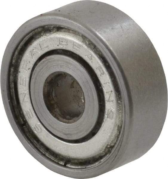 Value Collection - 3/16" Bore Diam, 11/16" OD, Double Shield Unground Retainer Type Radial Ball Bearing - 1/4" Wide, 1 Row, Round Bore, 300 Lb Dynamic Capacity - Eagle Tool & Supply