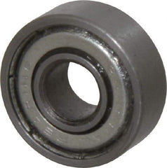 Value Collection - 1/4" Bore Diam, 11/16" OD, Double Shield Unground Retainer Type Radial Ball Bearing - 1/4" Wide, 1 Row, Round Bore, 300 Lb Dynamic Capacity - Eagle Tool & Supply
