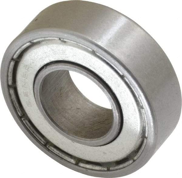 Value Collection - 5/8" Bore Diam, 1-3/8" OD, Double Shield Unground Retainer Type Radial Ball Bearing - 7/16" Wide, 1 Row, Round Bore, 915 Lb Dynamic Capacity - Eagle Tool & Supply