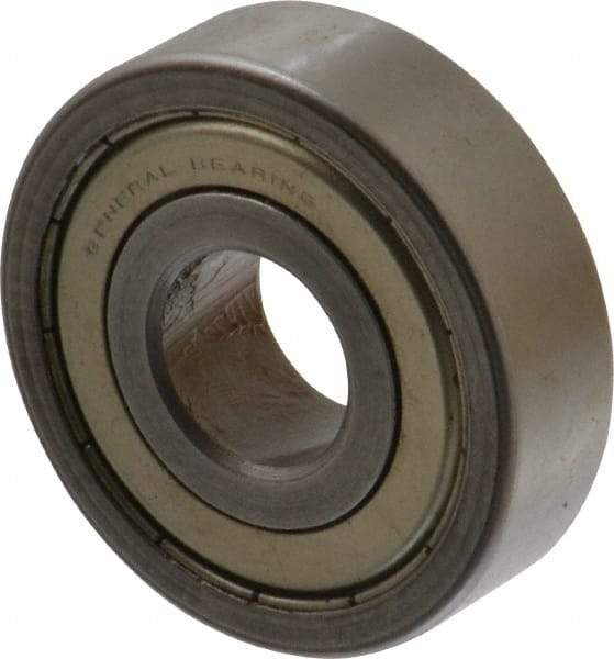 Value Collection - 5/8" Bore Diam, 1-3/4" OD, Double Shield Unground Retainer Type Radial Ball Bearing - 1/2" Wide, 1 Row, Round Bore, 1,171 Lb Dynamic Capacity - Eagle Tool & Supply