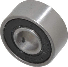 Value Collection - 1/4" Bore Diam, 11/16" OD, Double Seal Unground Retainer Type Radial Ball Bearing - 5/16" Wide, 1 Row, Round Bore, 300 Lb Dynamic Capacity - Eagle Tool & Supply