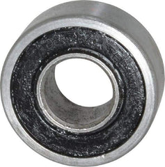 Value Collection - 3/8" Bore Diam, 7/8" OD, Double Seal Unground Retainer Type Radial Ball Bearing - 11/32" Wide, 1 Row, Round Bore, 450 Lb Dynamic Capacity - Eagle Tool & Supply