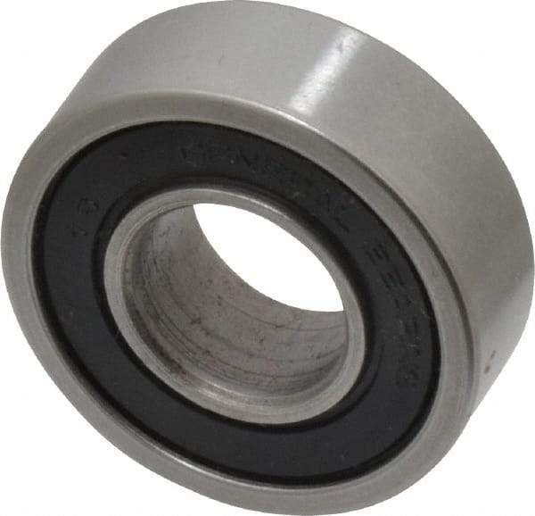 Value Collection - 1/2" Bore Diam, 1-1/8" OD, Double Seal Unground Retainer Type Radial Ball Bearing - 3/8" Wide, 1 Row, Round Bore, 691 Lb Dynamic Capacity - Eagle Tool & Supply